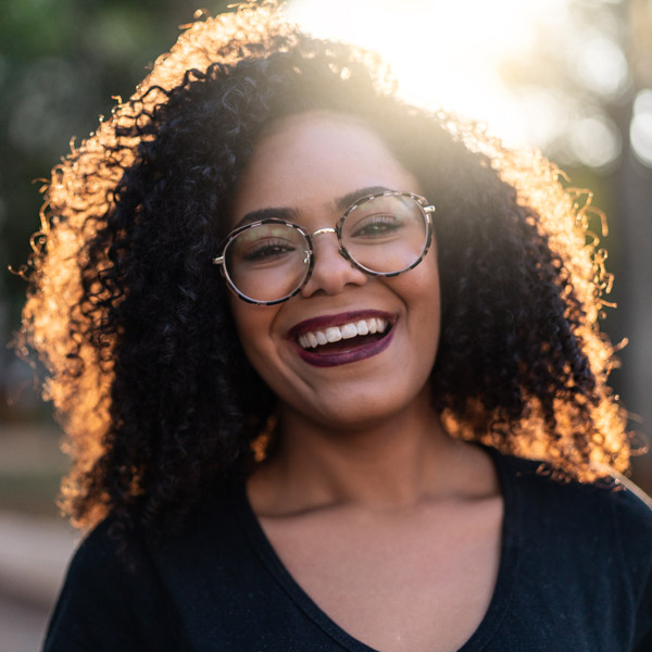 woman laughing